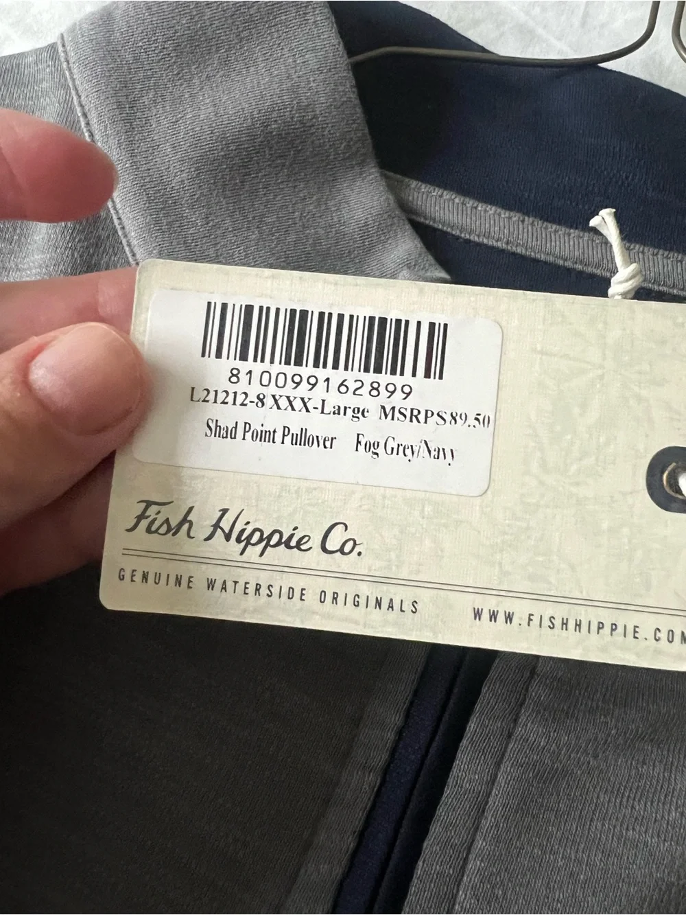 Fish Hippie Men's Grey Quarter-Zip Pullover